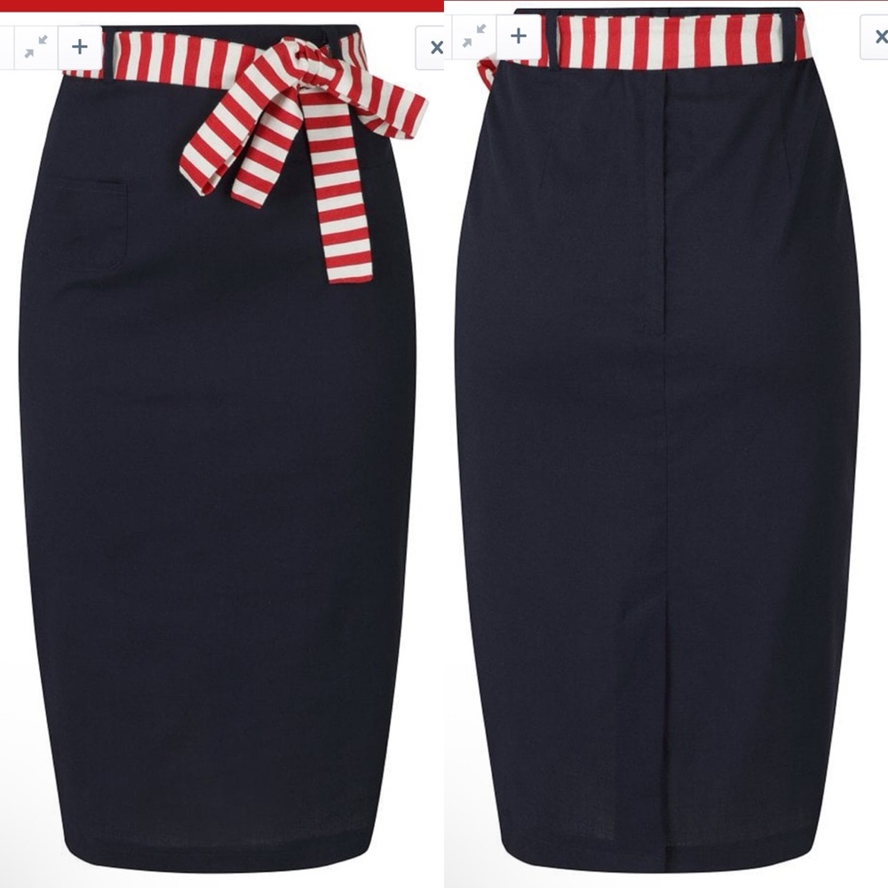 Collectif Mainline Marinella Pencil Skirt